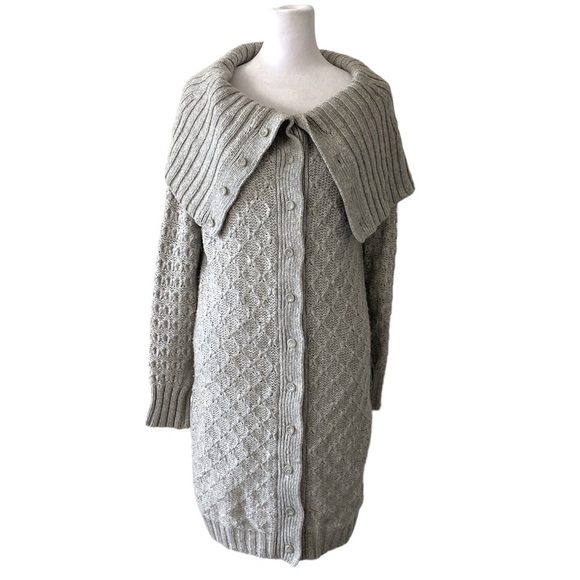 Sparrow medium cardigan sweater gray button down - Picture 1 of 11
